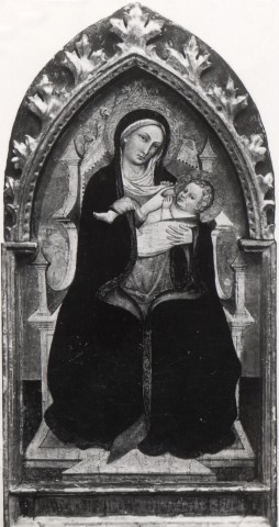 Anonimo — Maestro del 1399 (Giovanni di Tano Fei) - sec. XIV/ XV - Madonna con Bambino in trono — insieme